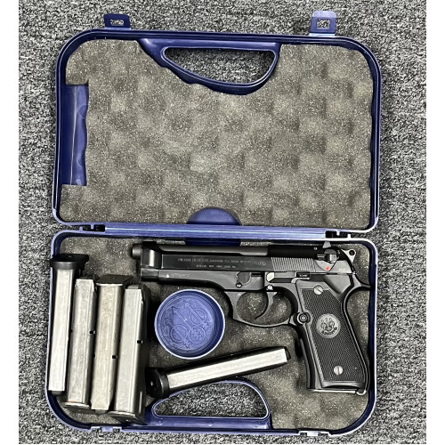 Used Beretta 92FS with 6 Magazines and Hard Case